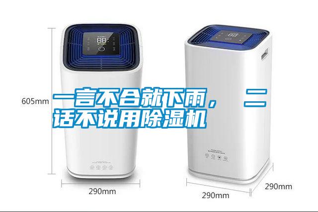 一言不合就下雨， 二話(huà)不說(shuō)用除濕機