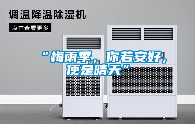“梅雨季，你若安好，便是晴天”