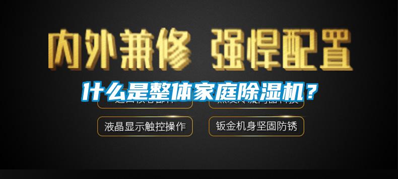 什么是整體家庭除濕機？