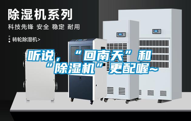 聽(tīng)說(shuō)，“回南天”和“除濕機”更配喔~