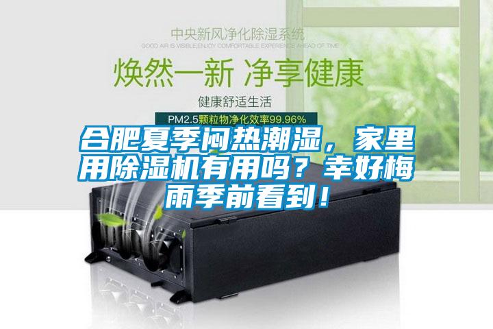 合肥夏季悶熱潮濕，家里用除濕機有用嗎？幸好梅雨季前看到！