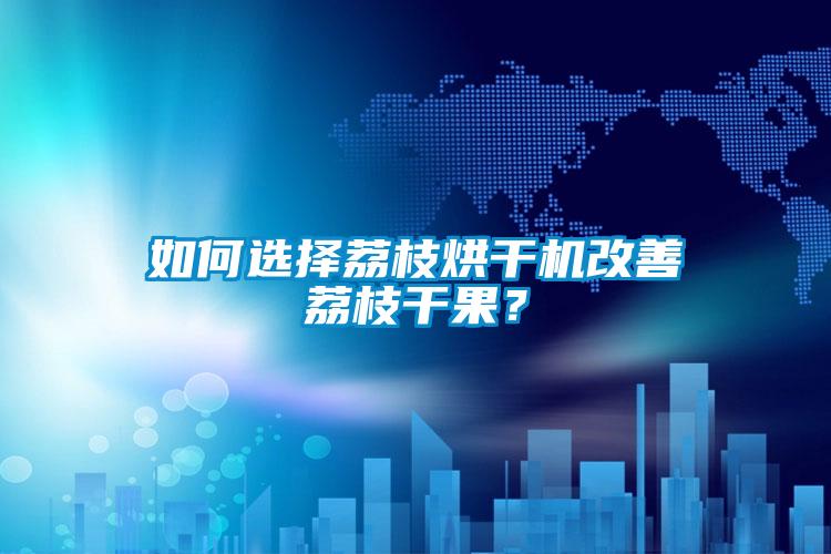 如何選擇荔枝烘干機改善荔枝干果？