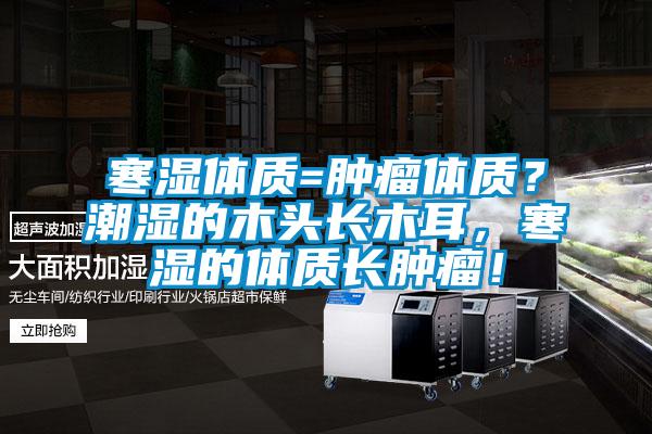 寒濕體質(zhì)=腫瘤體質(zhì)？潮濕的木頭長(cháng)木耳，寒濕的體質(zhì)長(cháng)腫瘤！
