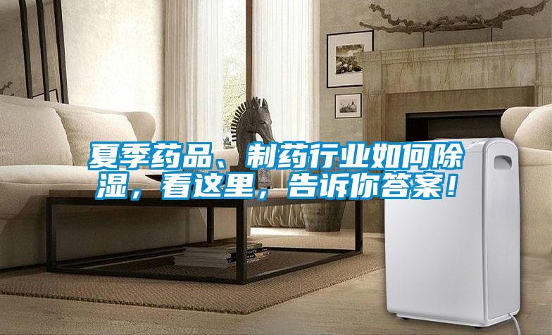 夏季藥品、制藥行業(yè)如何除濕，看這里，告訴你答案！
