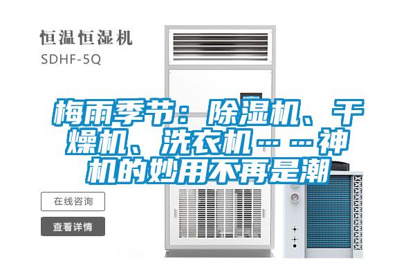 梅雨季節：除濕機、干燥機、洗衣機……神機的妙用不再是潮