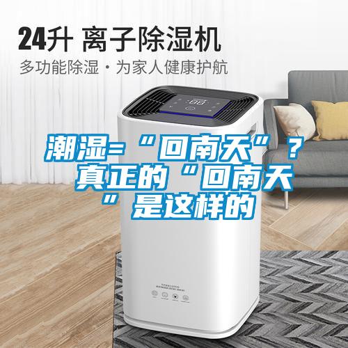 潮濕=“回南天”？ 真正的“回南天”是這樣的
