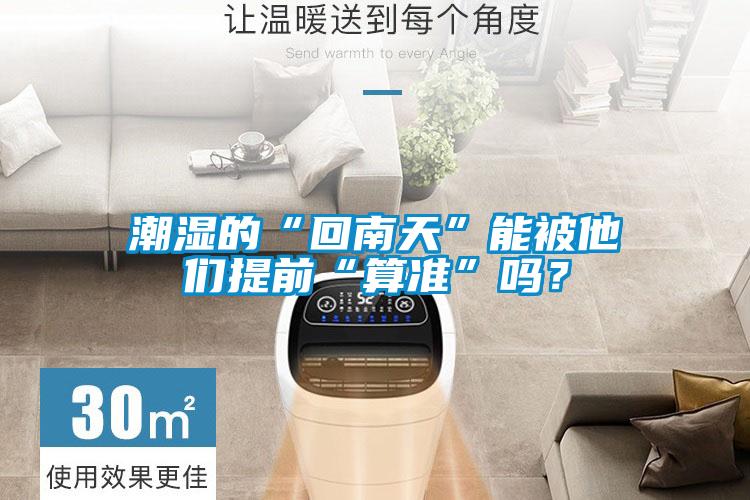 潮濕的“回南天”能被他們提前“算準”嗎？