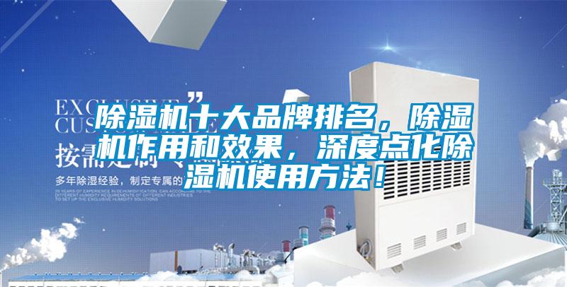 除濕機十大品牌排名，除濕機作用和效果，深度點(diǎn)化除濕機使用方法！