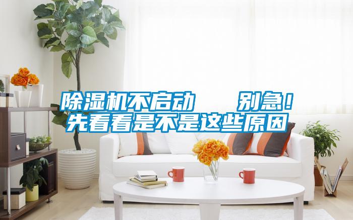 除濕機不啟動(dòng)   別急！先看看是不是這些原因
