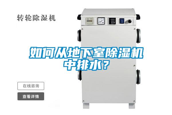 如何從地下室除濕機中排水？