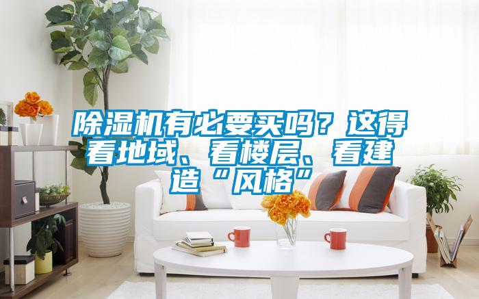 除濕機有必要買(mǎi)嗎？這得看地域、看樓層、看建造“風(fēng)格”