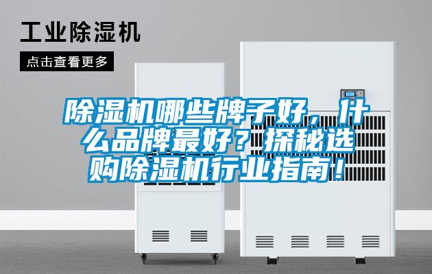 除濕機哪些牌子好，什么品牌最好？探秘選購除濕機行業(yè)指南！