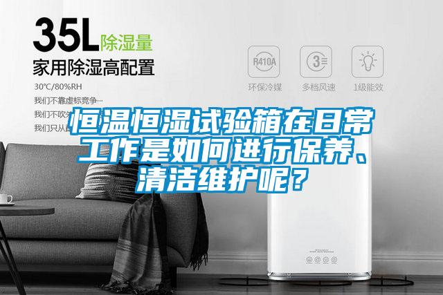 恒溫恒濕試驗箱在日常工作是如何進(jìn)行保養、清潔維護呢？