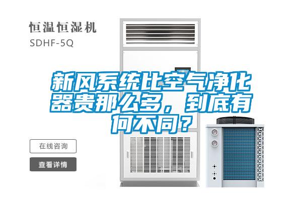 新風(fēng)系統比空氣凈化器貴那么多，到底有何不同？