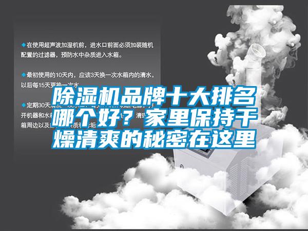 除濕機品牌十大排名哪個(gè)好？家里保持干燥清爽的秘密在這里