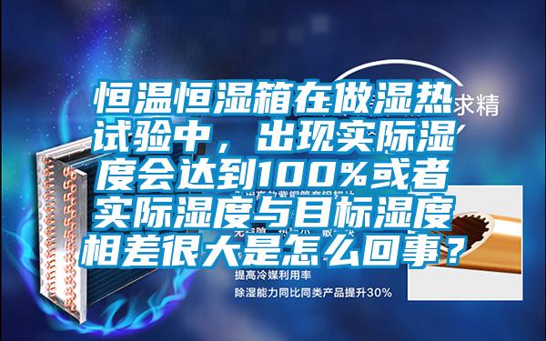 恒溫恒濕箱在做濕熱試驗中，出現實(shí)際濕度會(huì )達到100%或者實(shí)際濕度與目標濕度相差很大是怎么回事？