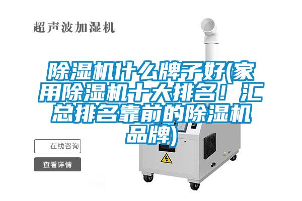 除濕機什么牌子好(家用除濕機十大排名！匯總排名靠前的除濕機品牌)