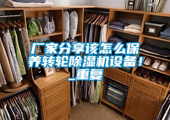 廠(chǎng)家分享該怎么保養轉輪除濕機設備！_重復