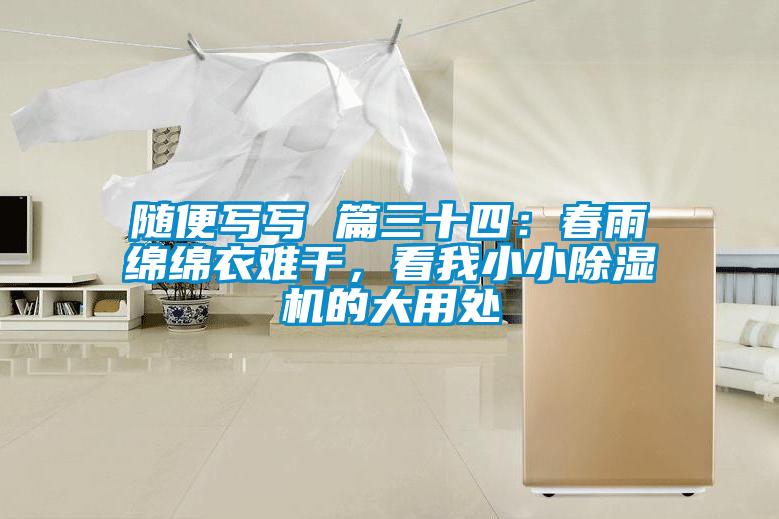 隨便寫(xiě)寫(xiě) 篇三十四：春雨綿綿衣難干，看我小小除濕機的大用處