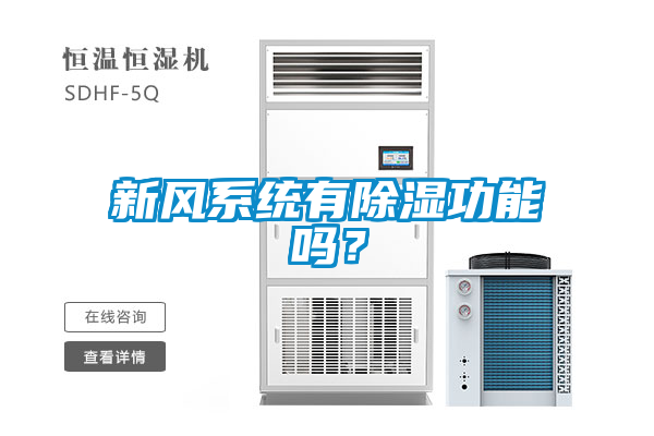 新風(fēng)系統有除濕功能嗎？