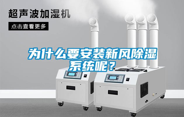 為什么要安裝新風(fēng)除濕系統呢？