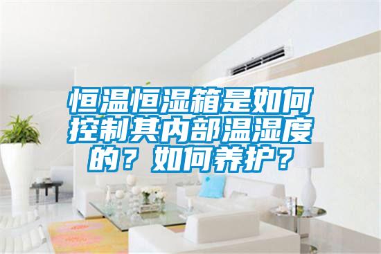恒溫恒濕箱是如何控制其內部溫濕度的？如何養護？