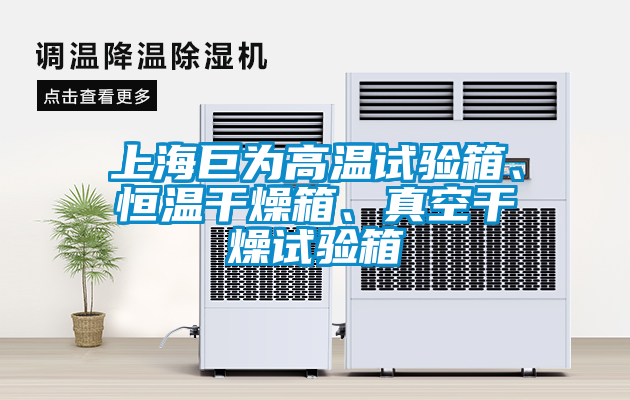 上海巨為高溫試驗箱、恒溫干燥箱、真空干燥試驗箱
