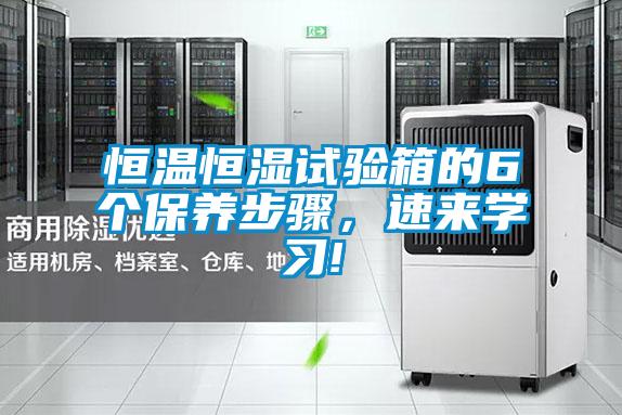 恒溫恒濕試驗箱的6個(gè)保養步驟，速來(lái)學(xué)習!