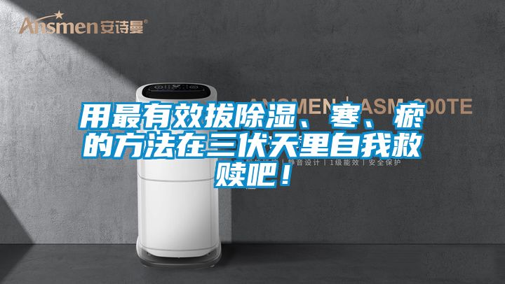 用最有效拔除濕、寒、瘀的方法在三伏天里自我救贖吧！