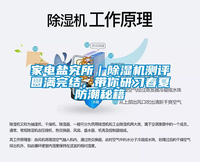 家電鹽究所｜除濕機測評圓滿(mǎn)完結，帶你研習春夏防潮秘籍