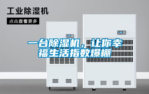 一臺除濕機，讓你幸福生活指數爆棚