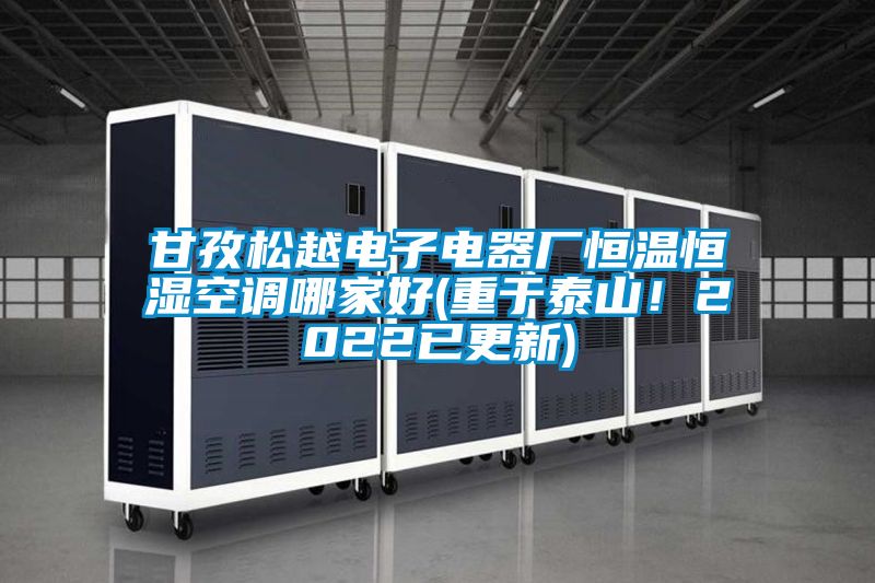 甘孜松越電子電器廠(chǎng)恒溫恒濕空調哪家好(重于泰山！2022已更新)