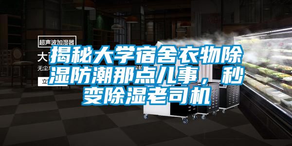揭秘大學(xué)宿舍衣物除濕防潮那點(diǎn)兒事，秒變除濕老司機